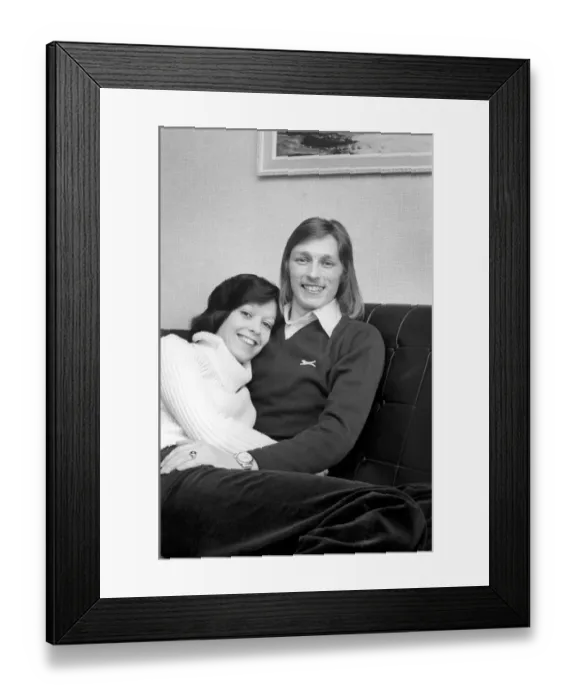 Framed Print : Sport: Football: West Ham United Cup Star Alan Taylor and Jeanette Johnson