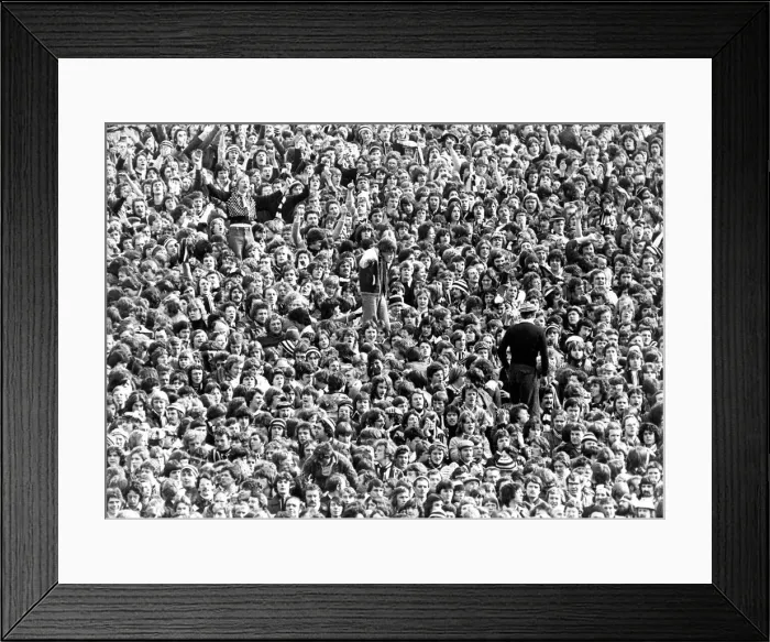 Framed Print : Crowds of football fans at St. Jamess Park in 1977 Framed Print : Crowds of football fans at St. Jamess Park in 1977