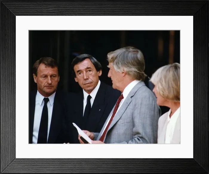 Framed Print : Gordon Banks Football Ex England Goalkeeper at memorial servive for Bobby Moore Framed Print : Gordon Banks Football Ex England Goalkeeper at memorial servive for Bobby Moore