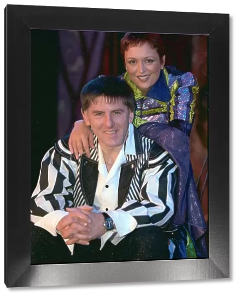 Libby Davison with footballer Peter Beardsley in the pantomime Sleeping Beauty at