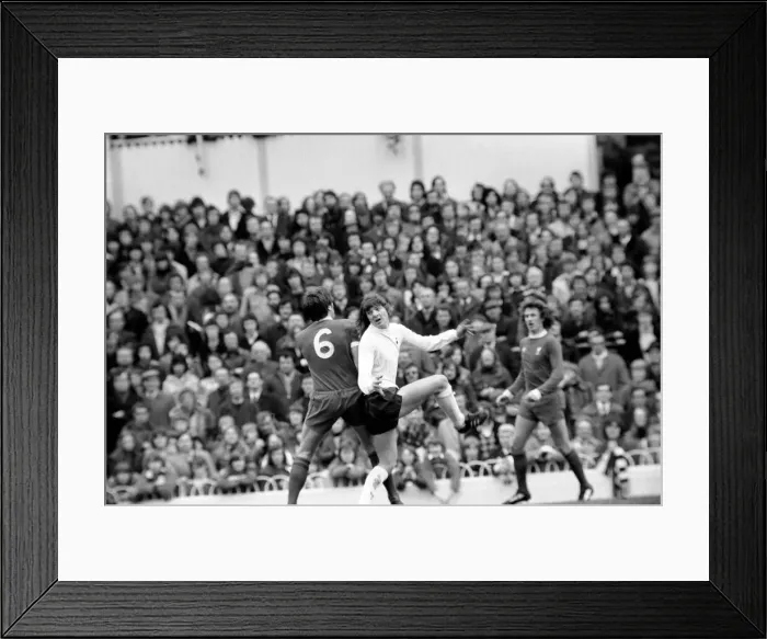 Framed Print : Football: Tottenham Hotspur F. C. vs. Liverpool F. C. March 1975 75-01598-017 Framed Print : Football: Tottenham Hotspur F. C. vs. Liverpool F. C. March 1975 75-01598-017