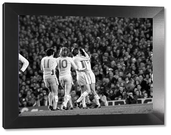 Football: Arsenal (1) vs. Leeds United (1). Division I. January 1977 77-00029-003