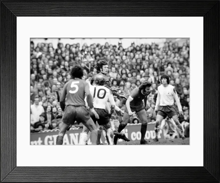 Framed Print : Football: Tottenham Hotspur F. C. vs. Liverpool F. C. March 1975 75-01598-089 Framed Print : Football: Tottenham Hotspur F. C. vs. Liverpool F. C. March 1975 75-01598-089