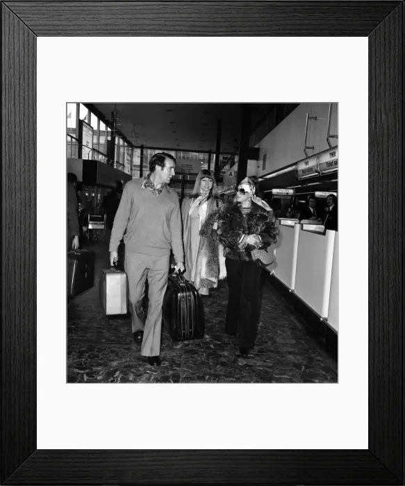 Framed Print : Ex Bunny Serena Williams with football manager Malcolm Allison