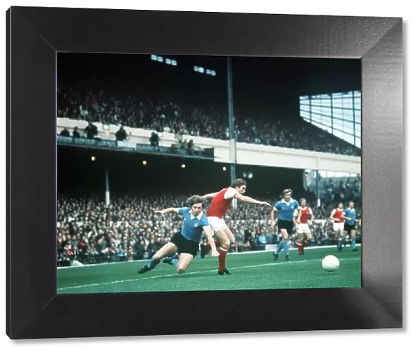 Arsenal v Manchester City football league match at Highbury Alan Ball in action for