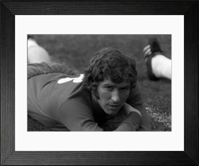 Framed Print : Alan Ball relaxing during England training session before they play Malta at Wembley in Framed Print : Alan Ball relaxing during England training session before they play Malta at Wembley in