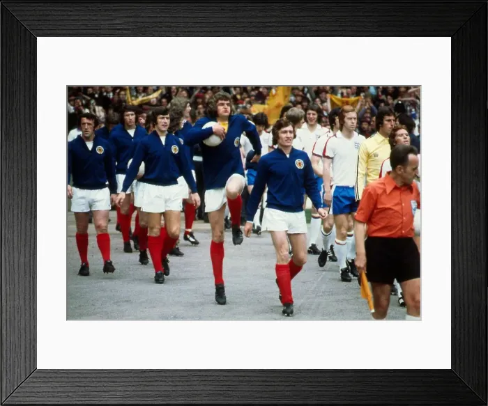 Framed Print : England versus Scotland Home International The two Teams emerge from the tunnel Framed Print : England versus Scotland Home International The two Teams emerge from the tunnel