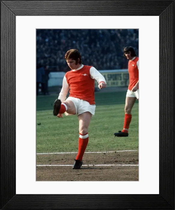 Framed Print : Alan Ball of Arsenal warms up prior to the match against Chelsea 1973 Framed Print : Alan Ball of Arsenal warms up prior to the match against Chelsea 1973
