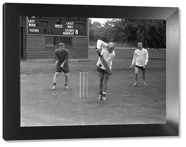 England World Cup players Bobby Charlton, Alan Ball and Nobby Stiles playing cricket July