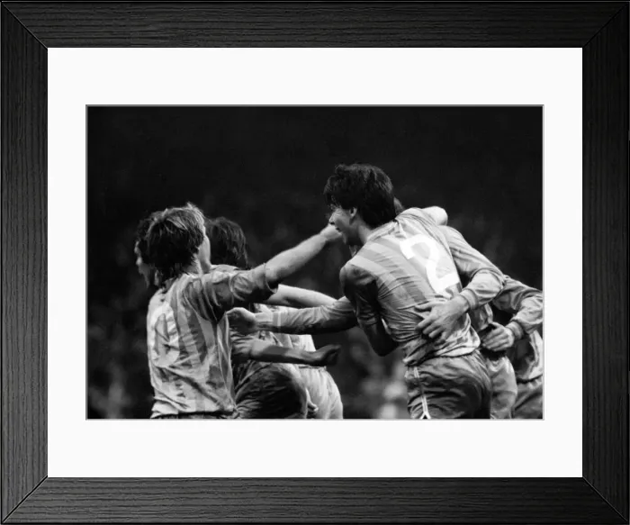 Framed Print : English League Division Two match at Maine Road. Manchester City 2 v Portsmouth 1 Framed Print : English League Division Two match at Maine Road. Manchester City 2 v Portsmouth 1