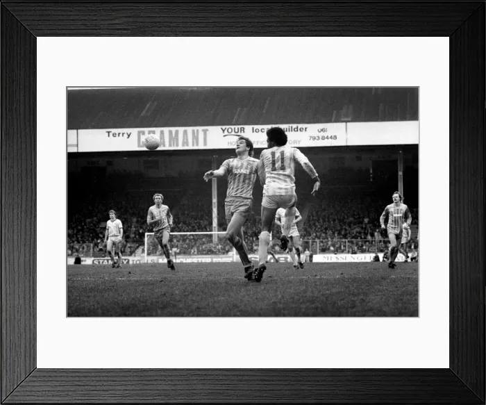 Framed Print : English League Division Two match at Maine Road. Manchester City 2 v Cardiff City 1 Framed Print : English League Division Two match at Maine Road. Manchester City 2 v Cardiff City 1