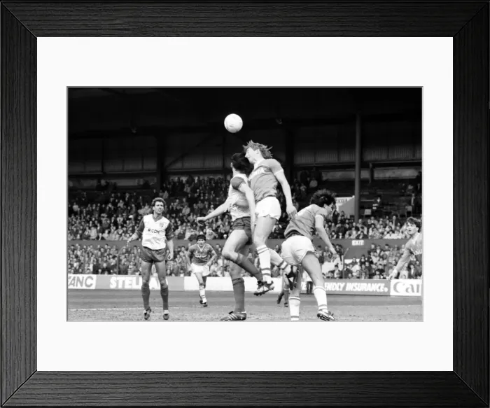 Framed Print : Stoke v. Everton. April 1985 MF21-51a-057 The final score was a two nil victory to Framed Print : Stoke v. Everton. April 1985 MF21-51a-057 The final score was a two nil victory to