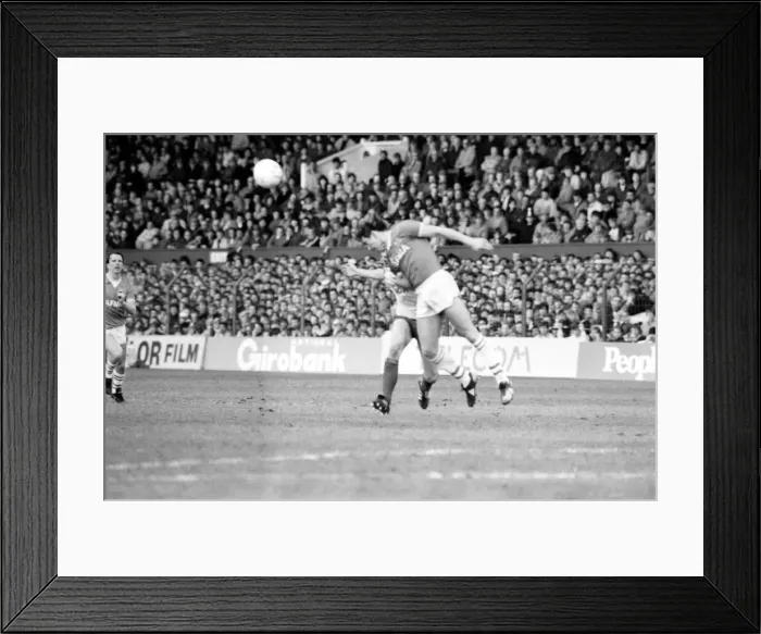 Framed Print : Stoke v. Everton. April 1985 MF21-51a-039 The final score was a two nil victory to