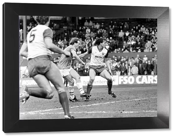 Stoke v. Everton. April 1985 MF21-51a-012 The final score was a two nil victory to