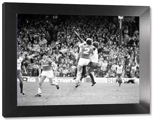 Stoke v. Everton. April 1985 MF21-51a-067 The final score was a two nil victory to