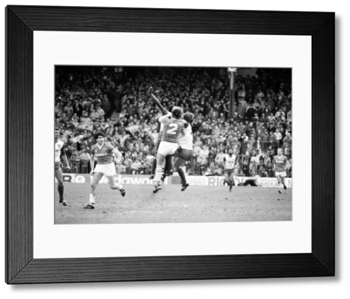 Framed Print : Stoke v. Everton. April 1985 MF21-51a-067 The final score was a two nil victory to Framed Print : Stoke v. Everton. April 1985 MF21-51a-067 The final score was a two nil victory to