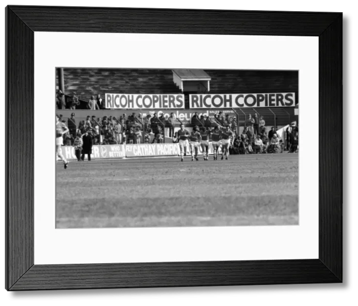 Framed Print : Stoke v. Everton. April 1985 MF21-51a-031 The final score was a two nil victory to