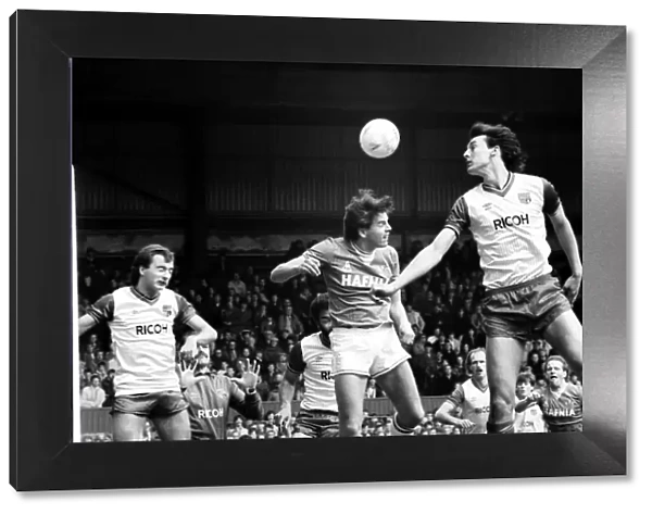 Stoke v. Everton. April 1985 MF21-51a-014 The final score was a two nil victory to