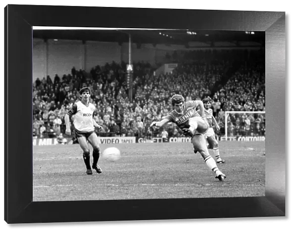 Stoke v. Everton. April 1985 MF21-51a-004 The final score was a two nil victory to