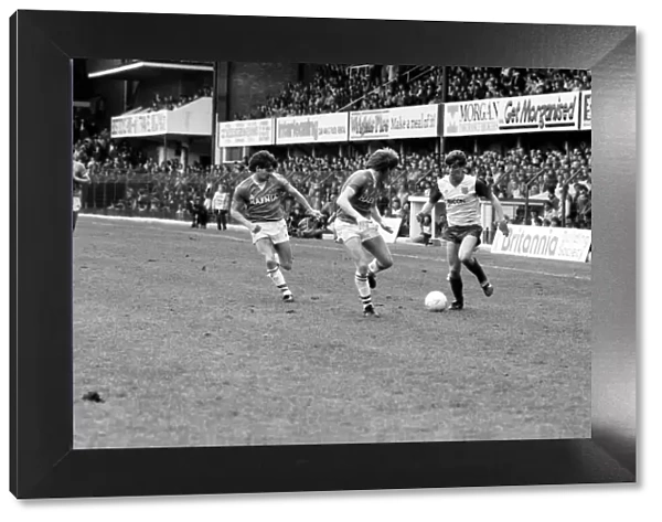 Stoke v. Everton. April 1985 MF21-51a-025 The final score was a two nil victory to