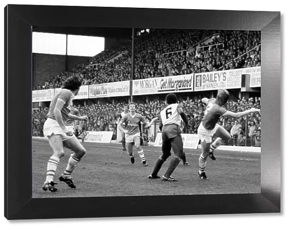 Stoke v. Everton. April 1985 MF21-51a-046 The final score was a two nil victory to