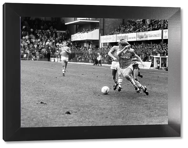 Stoke v. Everton. April 1985 MF21-51a-023 The final score was a two nil victory to
