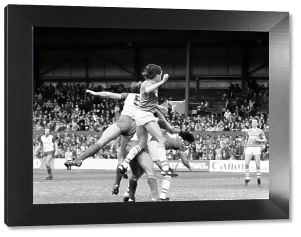 Stoke v. Everton. April 1985 MF21-51a-060 The final score was a two nil victory to