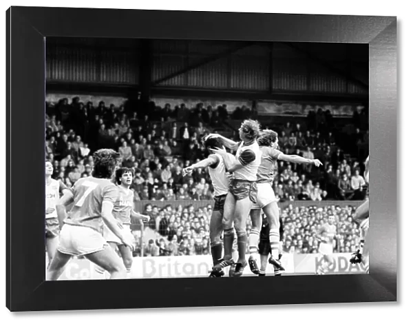 Stoke v. Everton. April 1985 MF21-51a-033 The final score was a two nil victory to