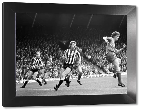 Liverpool v. Newcastle. April 1985 MF21-02-041 The final score was a Three one