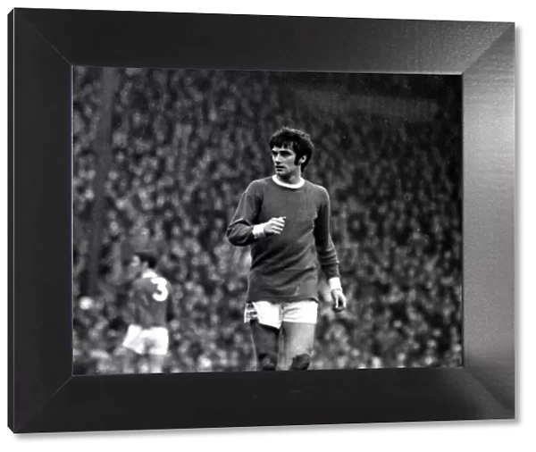 Manchester United star George Best during the match against Nottingham Forest at Old