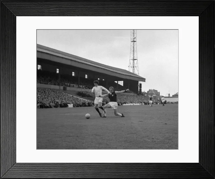 Framed Print : Burnley v Manchester United Action during the league game September 1968