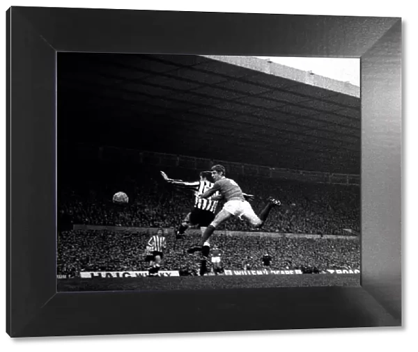 Manchester Uniteds Brian Kidd in action during the 6-0 win over Newcastle United in