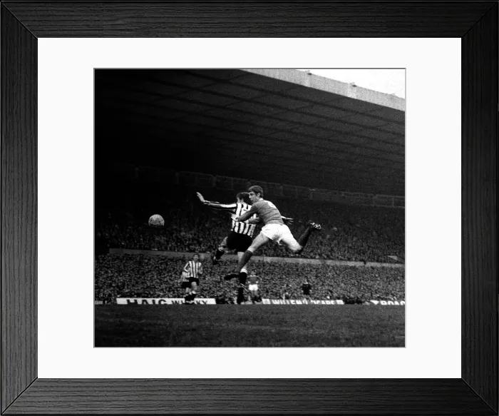 Framed Print : Manchester Uniteds Brian Kidd in action during the 6-0 win over Newcastle United in