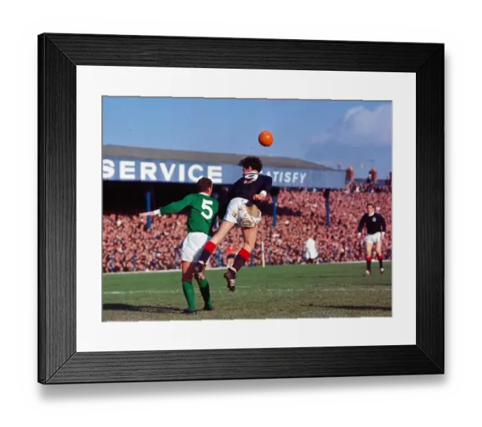 Framed Print : Northern Ireland V Scotland 1967 Jim McCalliog of Scotland