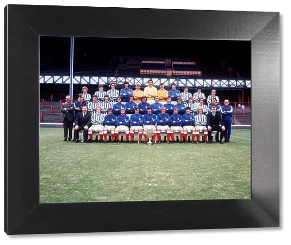 The Rangers team line up before the start of the season 1972-73 season with the European