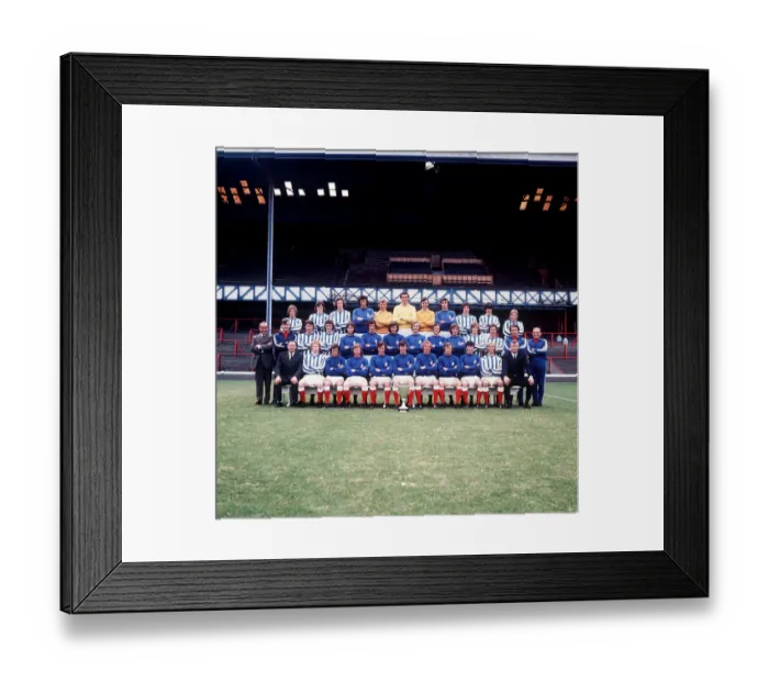 Framed Print : The Rangers team line up before the start of the season 1972-73 season with the European Framed Print : The Rangers team line up before the start of the season 1972-73 season with the European