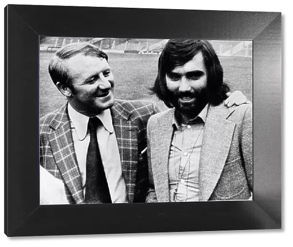 George Best Manchester United football returning to club seen here with Tommy Dockety