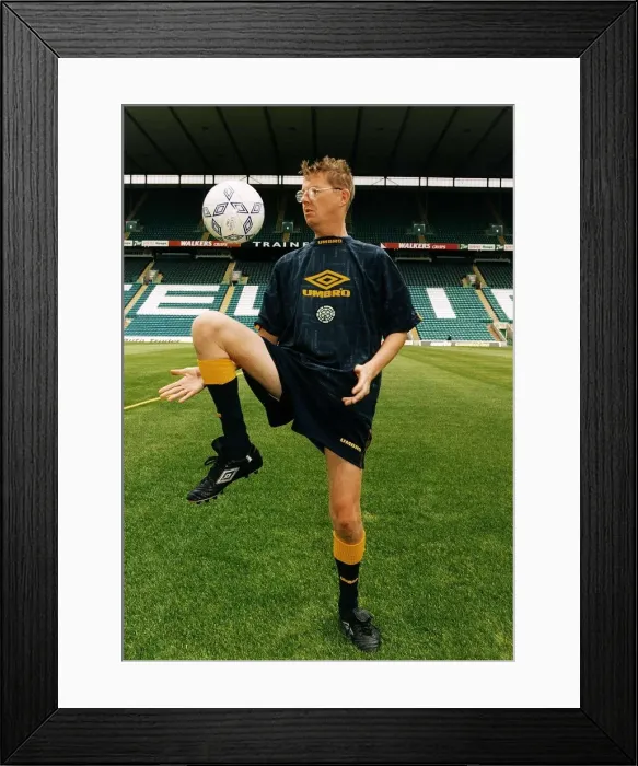 Framed Print : Kevin Kennedy actor Curly Watts at Celtic Park - June 1997