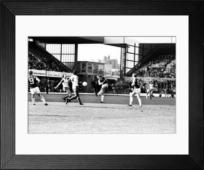 Framed Print : Stoke v. West Ham. October 1984 MF18-06-040 The final score was a four two