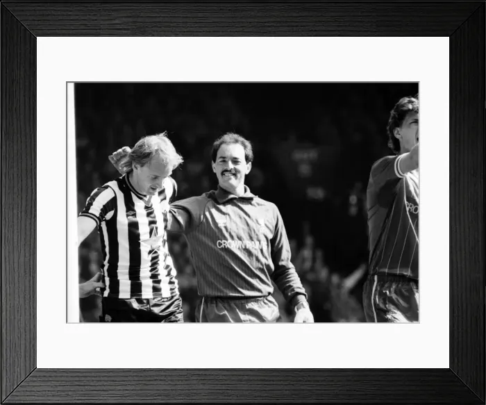 Framed Print : Liverpool v. Newcastle. April 1985 MF21-02-016 The final score was a Three one Framed Print : Liverpool v. Newcastle. April 1985 MF21-02-016 The final score was a Three one