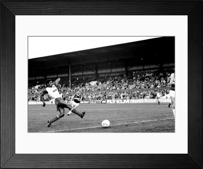 Framed Print : Stoke v. West Ham. October 1984 MF18-06-050 The final score was a four two