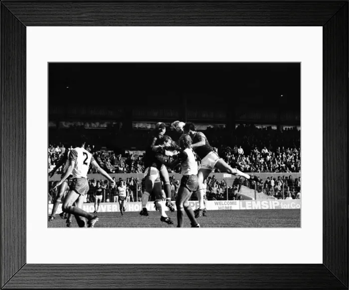 Framed Print : Stoke v. West Ham. October 1984 MF18-06-080 The final score was a four two