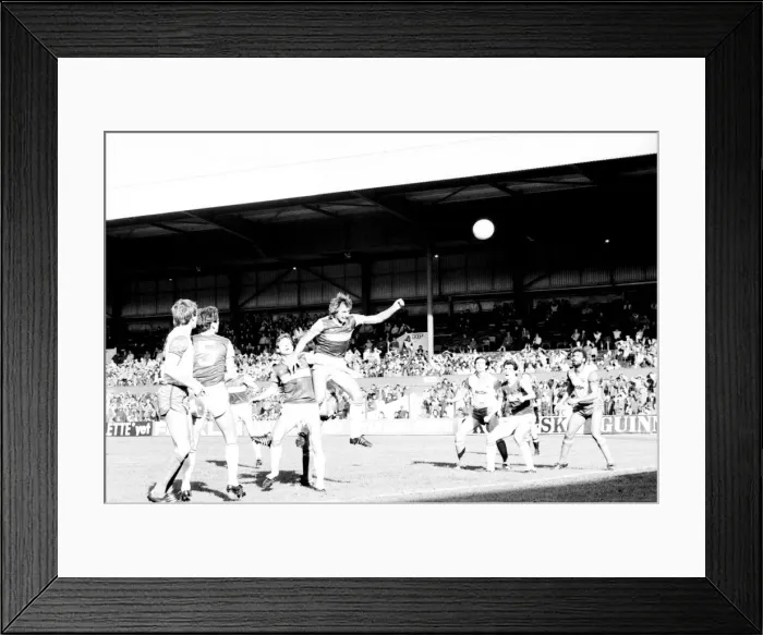 Framed Print : Stoke v. West Ham. October 1984 MF18-06-047 The final score was a four two Framed Print : Stoke v. West Ham. October 1984 MF18-06-047 The final score was a four two