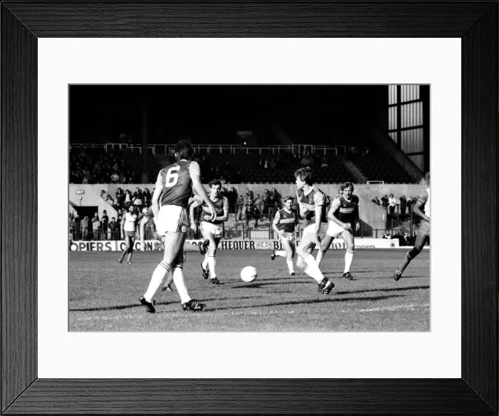 Framed Print : Stoke v. West Ham. October 1984 MF18-06-016 The final score was a four two Framed Print : Stoke v. West Ham. October 1984 MF18-06-016 The final score was a four two