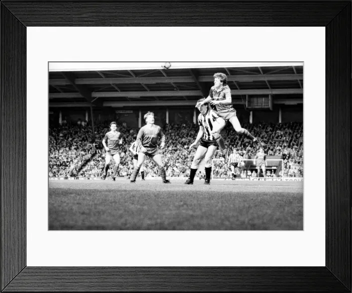 Framed Print : Liverpool v. Newcastle. April 1985 MF21-02-056 The final score was a Three one Framed Print : Liverpool v. Newcastle. April 1985 MF21-02-056 The final score was a Three one