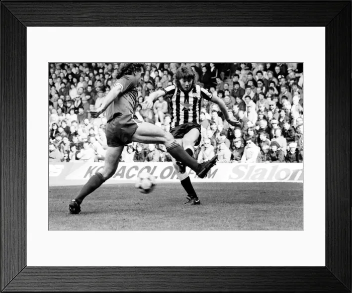 Framed Print : Liverpool v. Newcastle. April 1985 MF21-02-061 The final score was a Three one Framed Print : Liverpool v. Newcastle. April 1985 MF21-02-061 The final score was a Three one