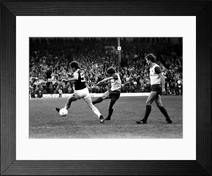 Framed Print : Stoke v. West Ham. October 1984 MF18-06-001 The final score was a four two