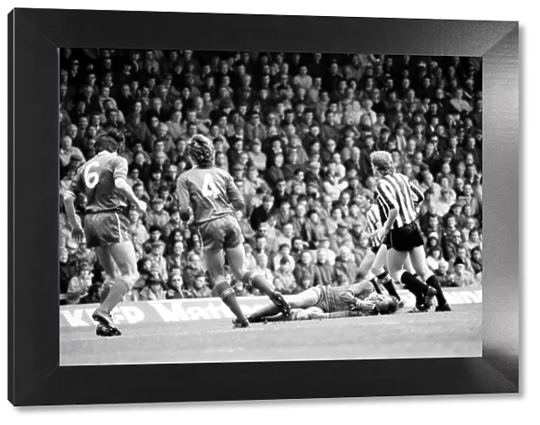 Liverpool v. Newcastle. April 1985 MF21-02-004 The final score was a Three one