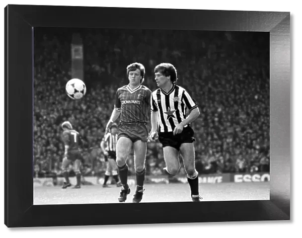 Liverpool v. Newcastle. April 1985 MF21-02-017 The final score was a Three one