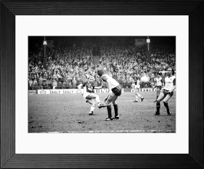 Framed Print : Stoke v. Aston Villa. March 1984 MF14-21-077 The final score was a one nil